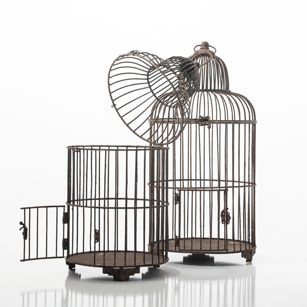 Birdcage Planters - Rust